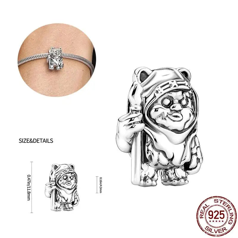 Anhänger aus 925er-Silber „Plata de Ley“ von Disney mit dem „Mandalorianer-Helm“ aus Star Wars