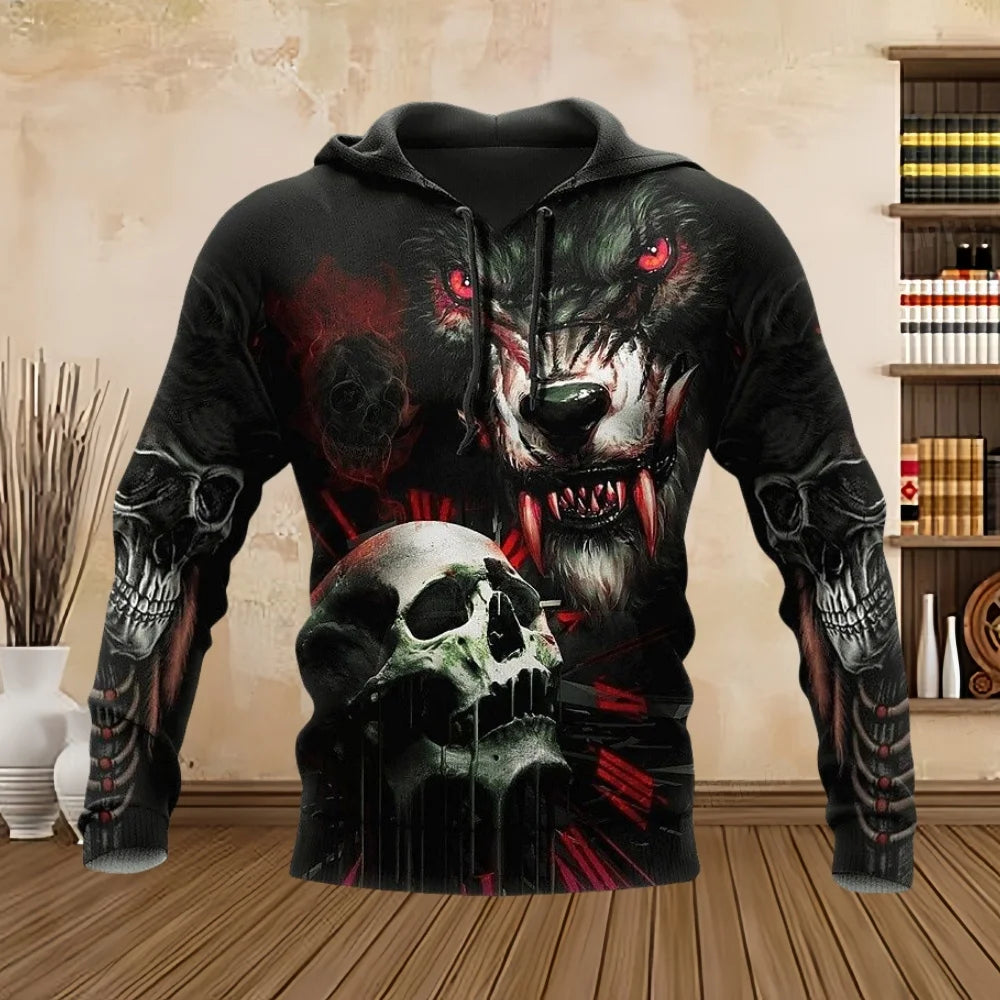Punk Totenkopf Hoodie