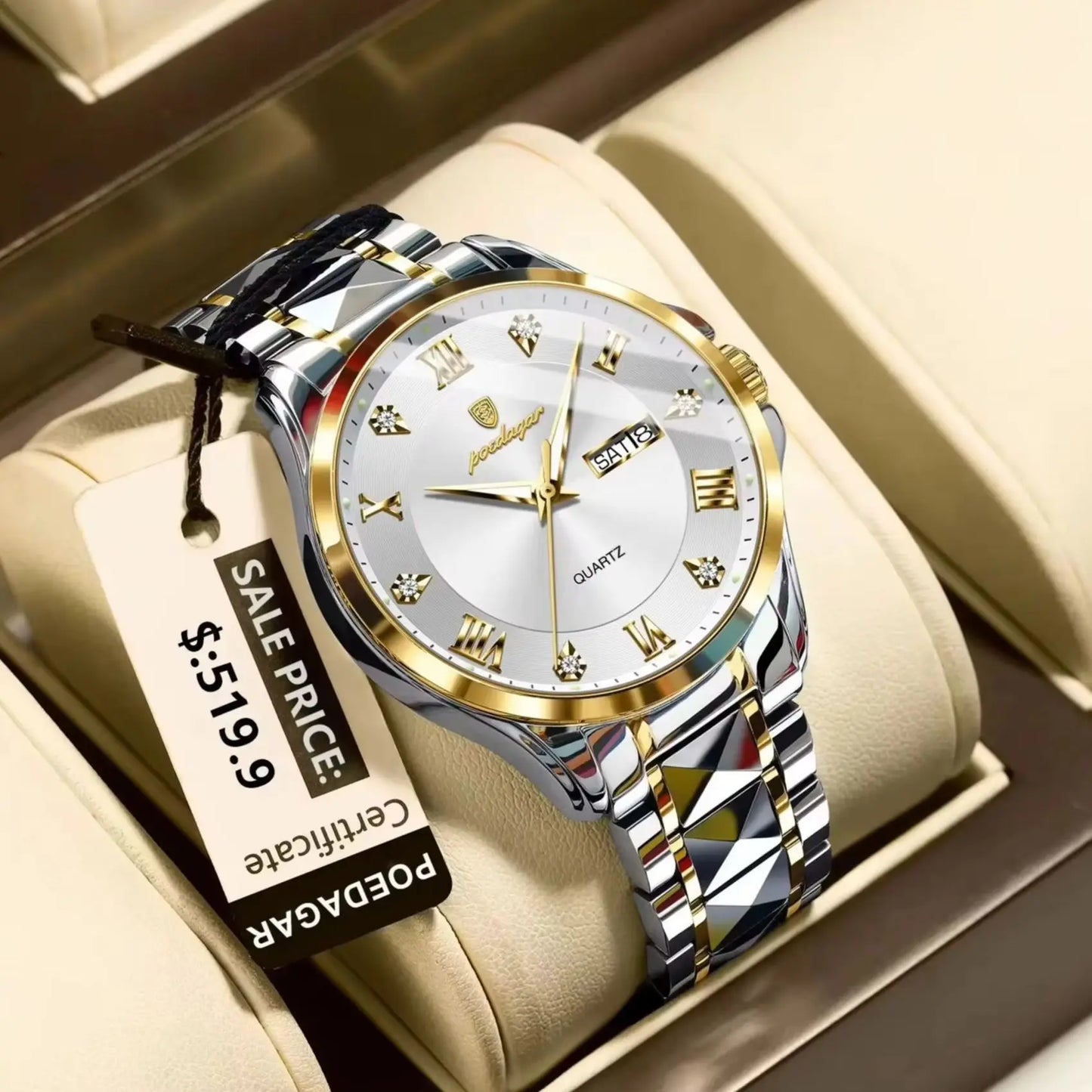 Armbanduhr Edelstahl Quarz Herren