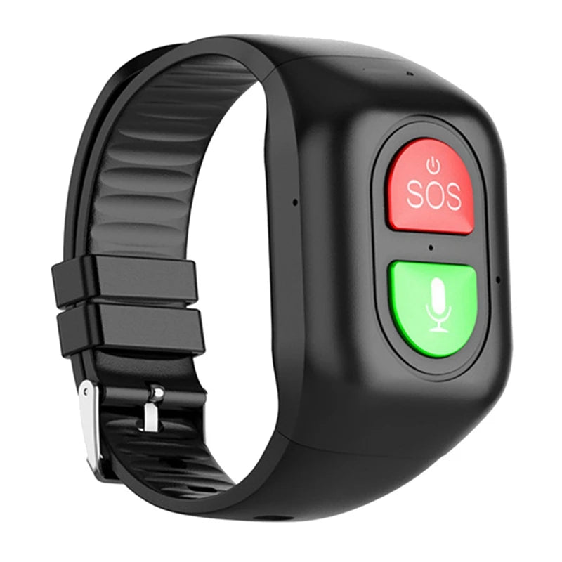1 Piece Elderly Smart Watch 4G SOS Anti-Wandering Tracker Sports Bracelet Heart Rate Blood Monitor Emergency Alarm GPS Tracking