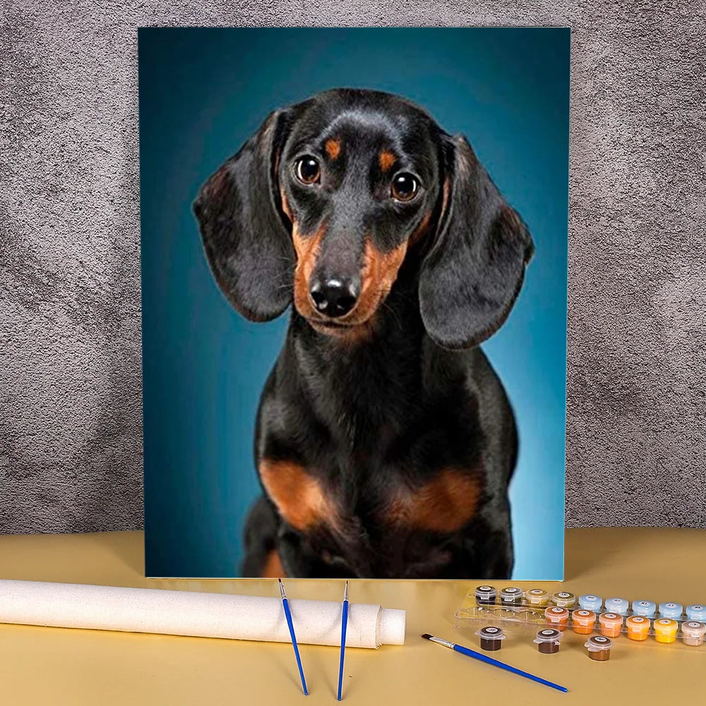 DIY Malen nach Zahlen Dachshund