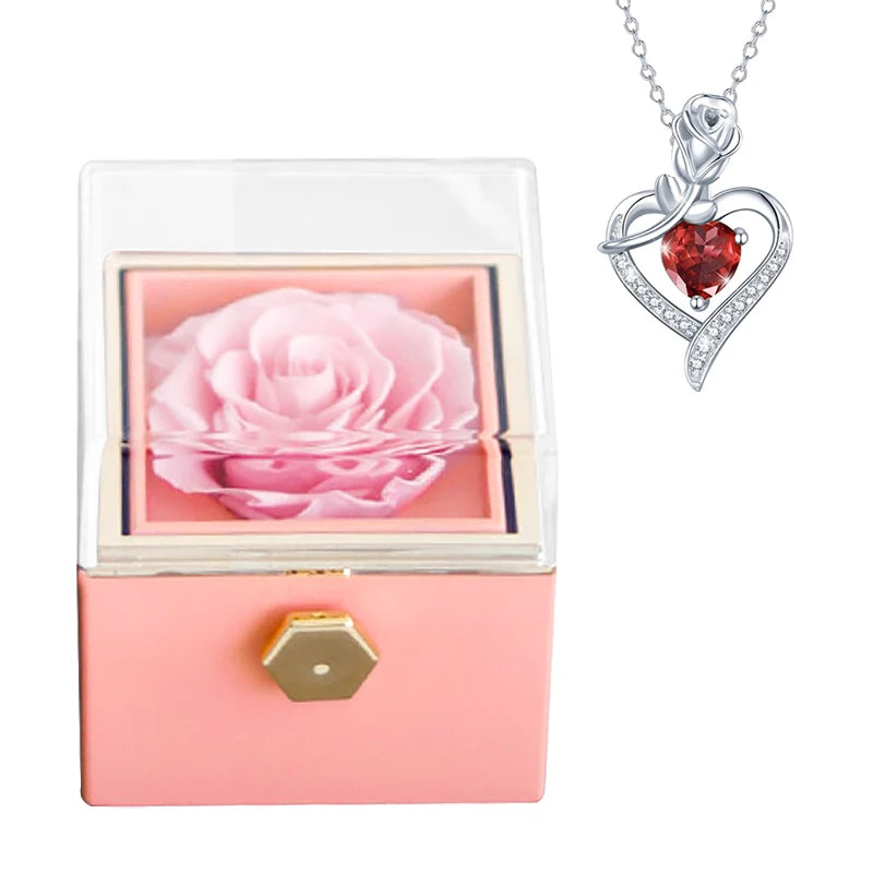 Rotierende Geschenkbox mit ewiger Rose