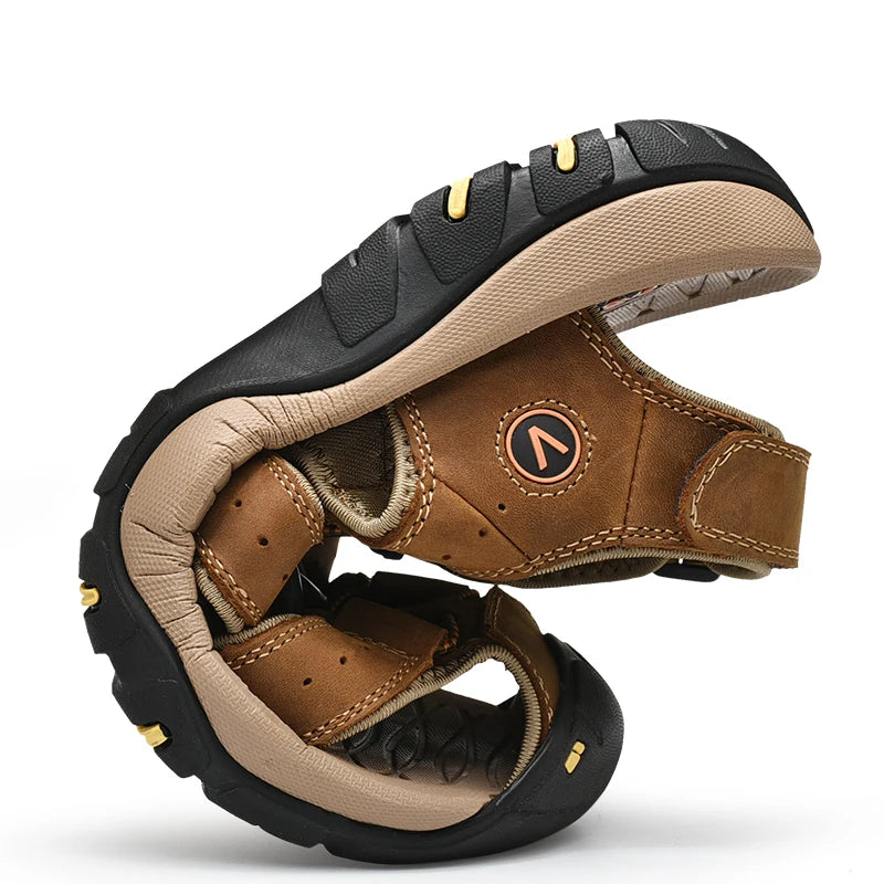 Herren Sandalen Echtes Leder