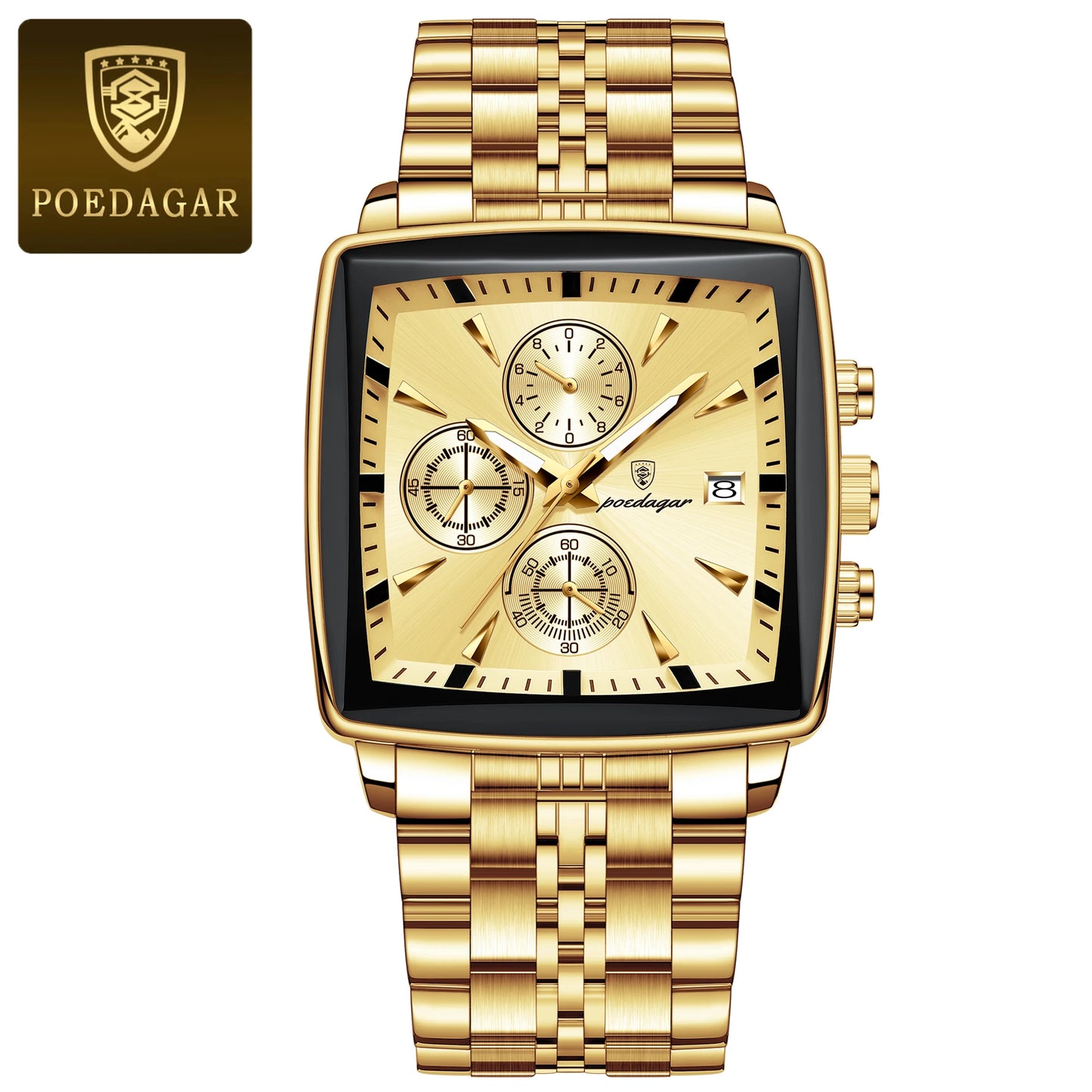 Herrenuhr Leuchtend Wasserdicht Chronograph