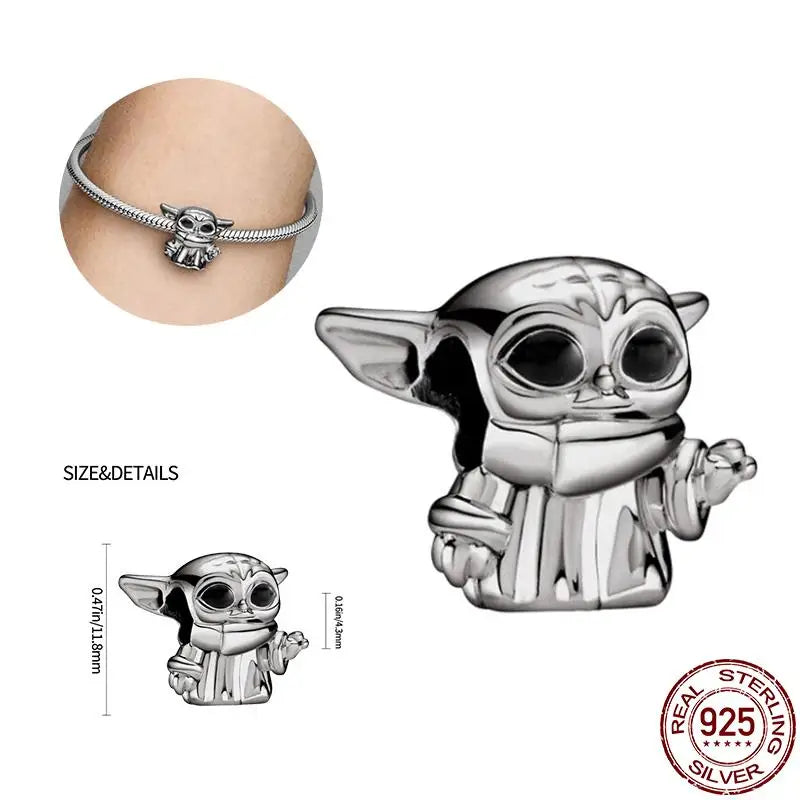 Anhänger aus 925er-Silber „Plata de Ley“ von Disney mit dem „Mandalorianer-Helm“ aus Star Wars