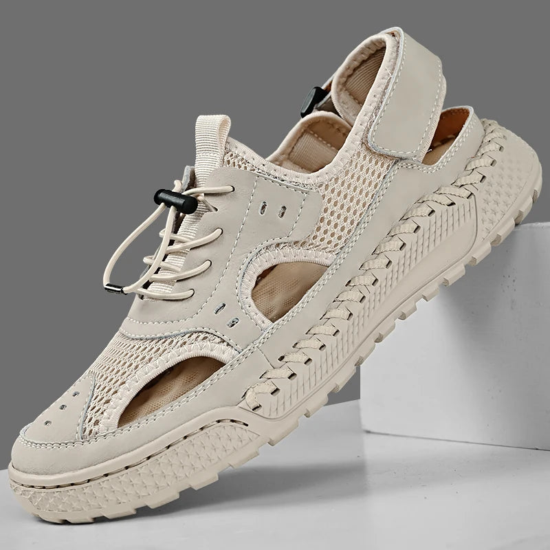 Komfortable Herren Ledersandalen