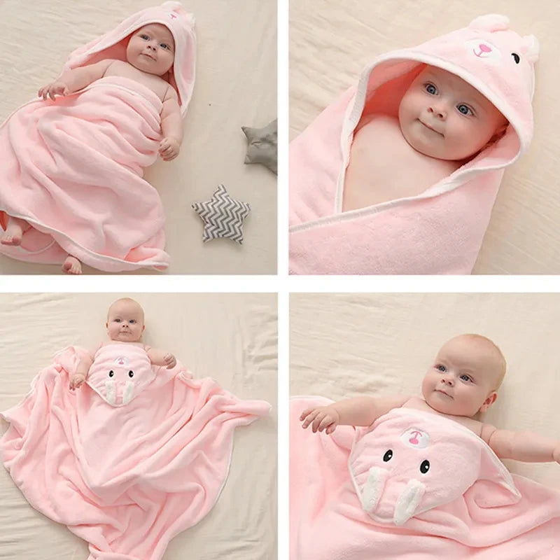 0-3 Jahre Unisex Baby Bademantel Flanell