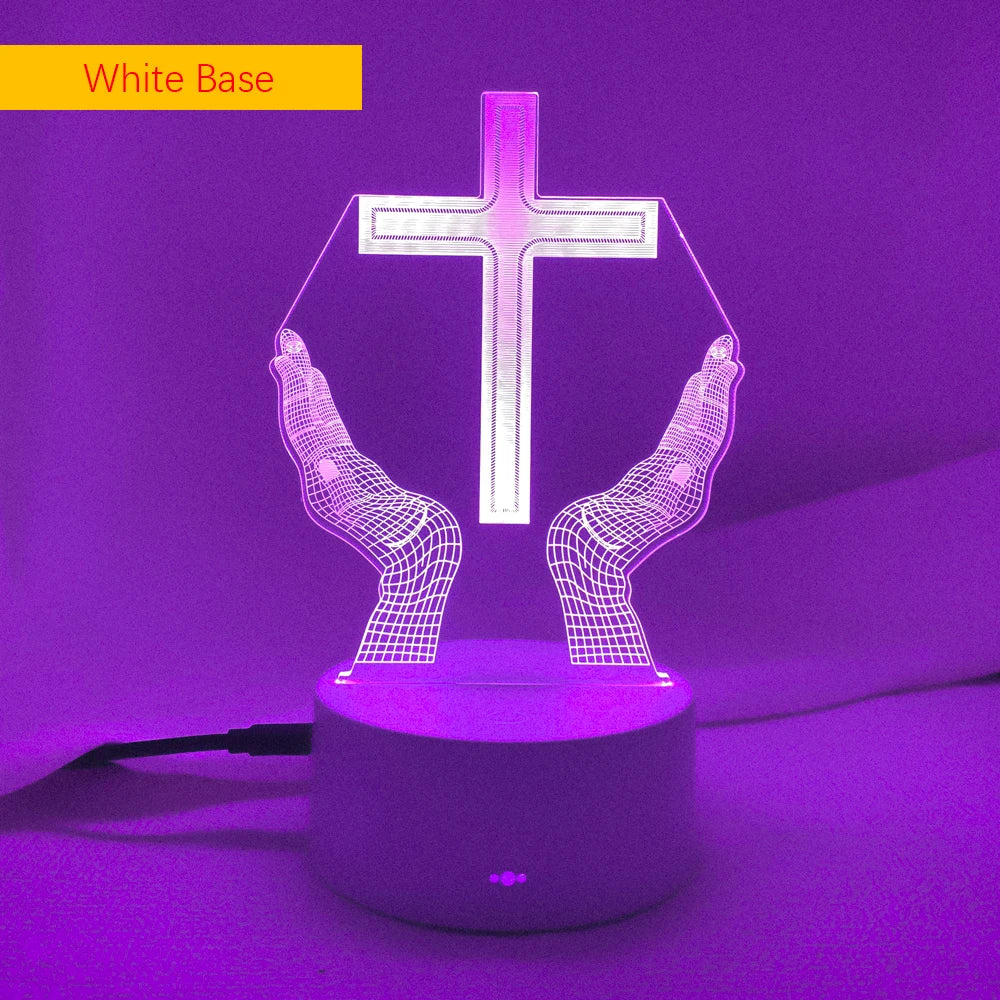 Jesuskreuz 3D-LED-Nachtlicht