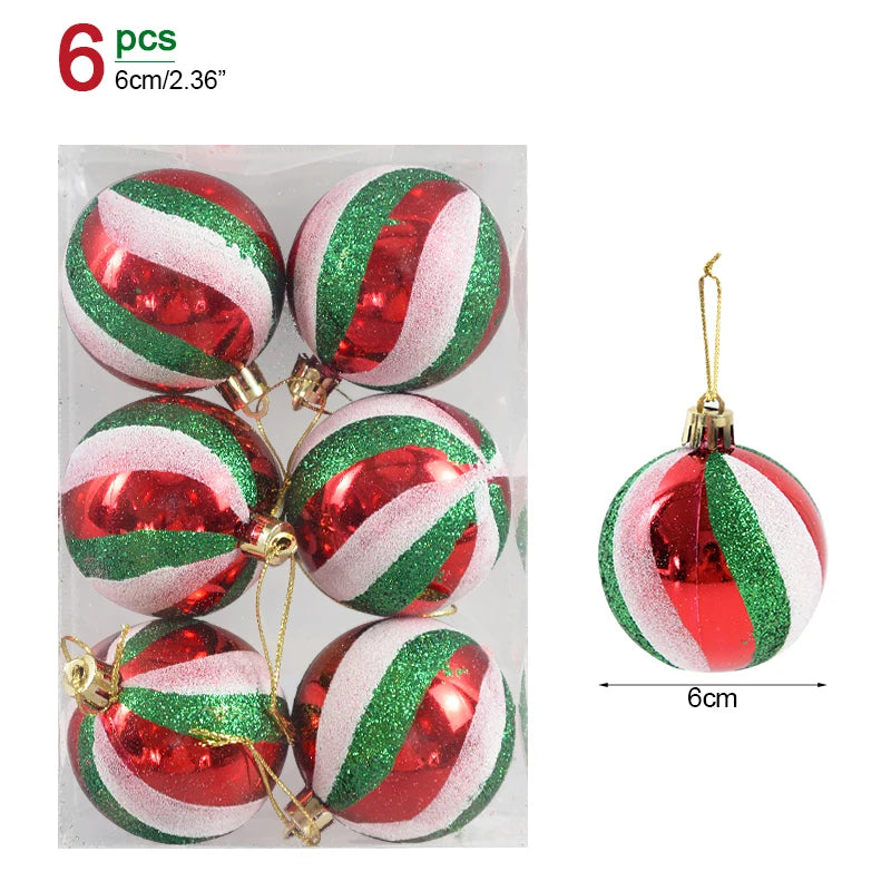 Diversen Baum Kugeln 6 stück