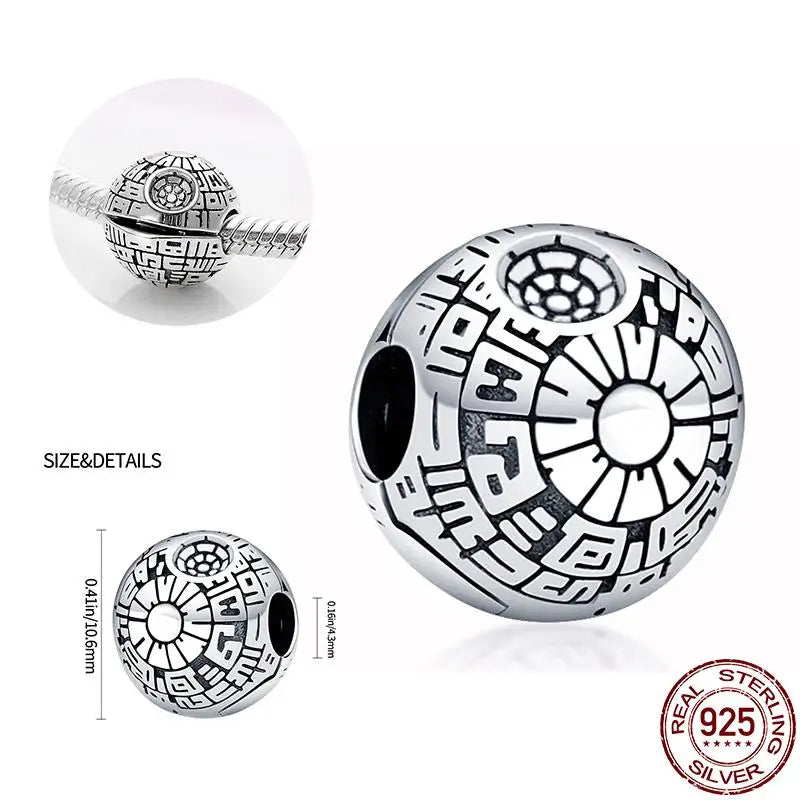 Anhänger aus 925er-Silber „Plata de Ley“ von Disney mit dem „Mandalorianer-Helm“ aus Star Wars