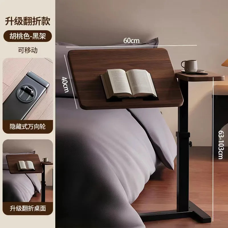 Klappbarer Sofa-Beistelltisch mit Rädern