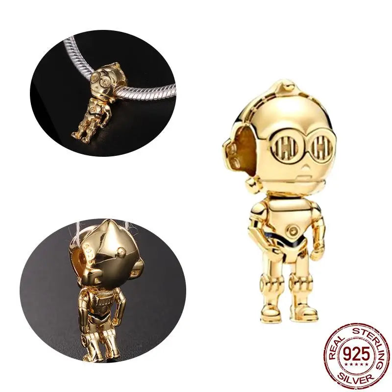 Anhänger aus 925er-Silber „Plata de Ley“ von Disney mit dem „Mandalorianer-Helm“ aus Star Wars