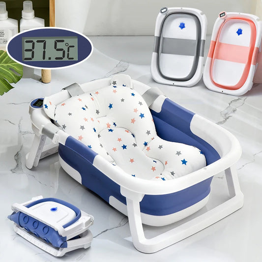 Silikon-Babybadewanne mit Echtzeittemperatur