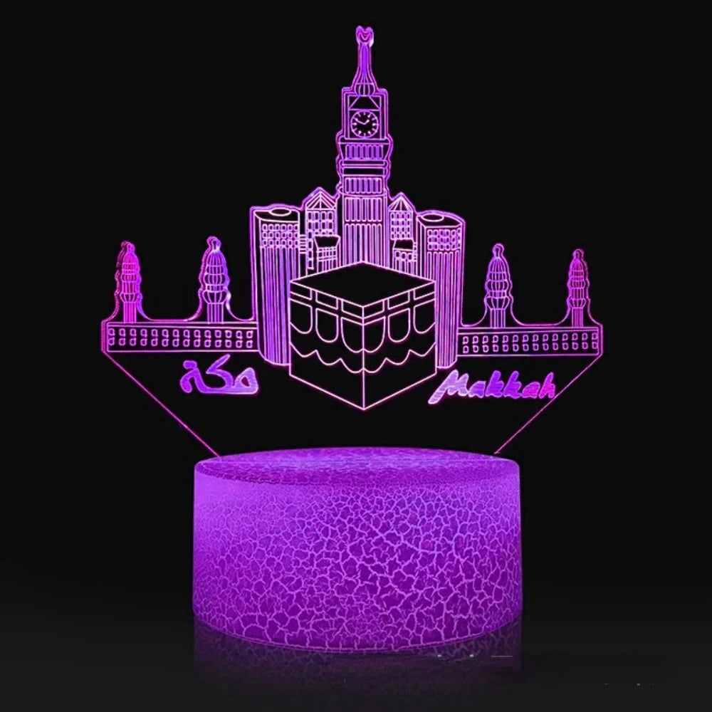 Islamische Zitadelle 3D-LED-Nachtlichtlampe