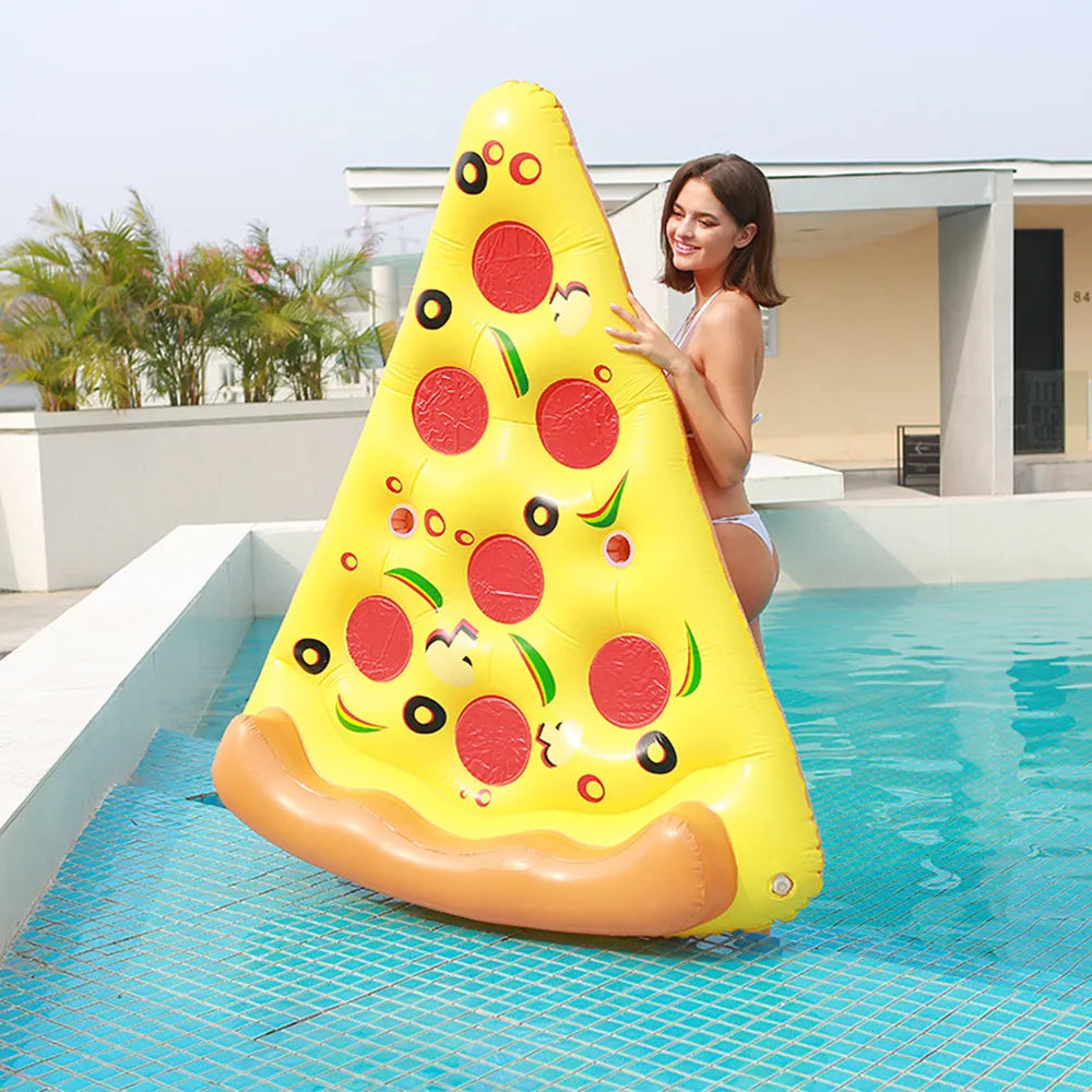 Riesenpizza für den Pool, schwimmende aufblasbare Matratze
