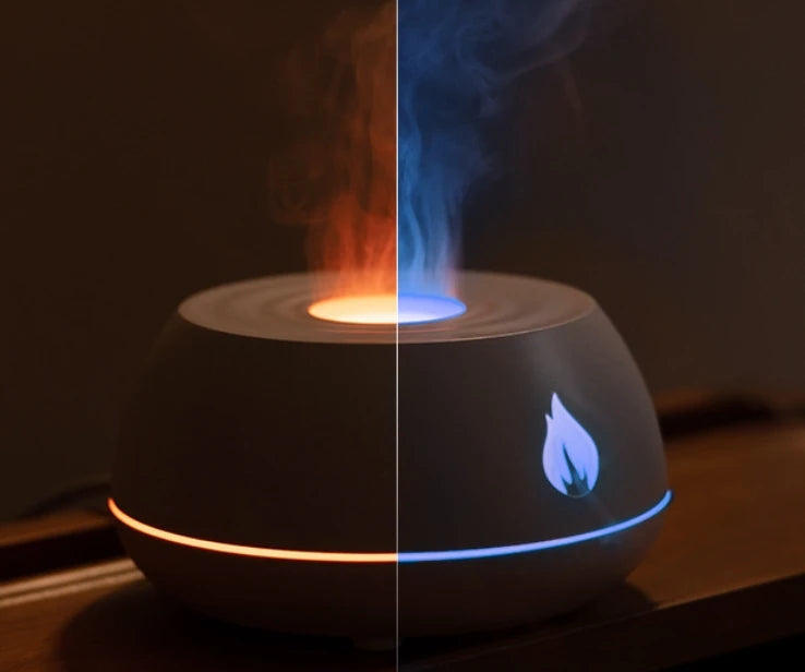 LED-Raumluftbefeuchter mit Feuerflamme