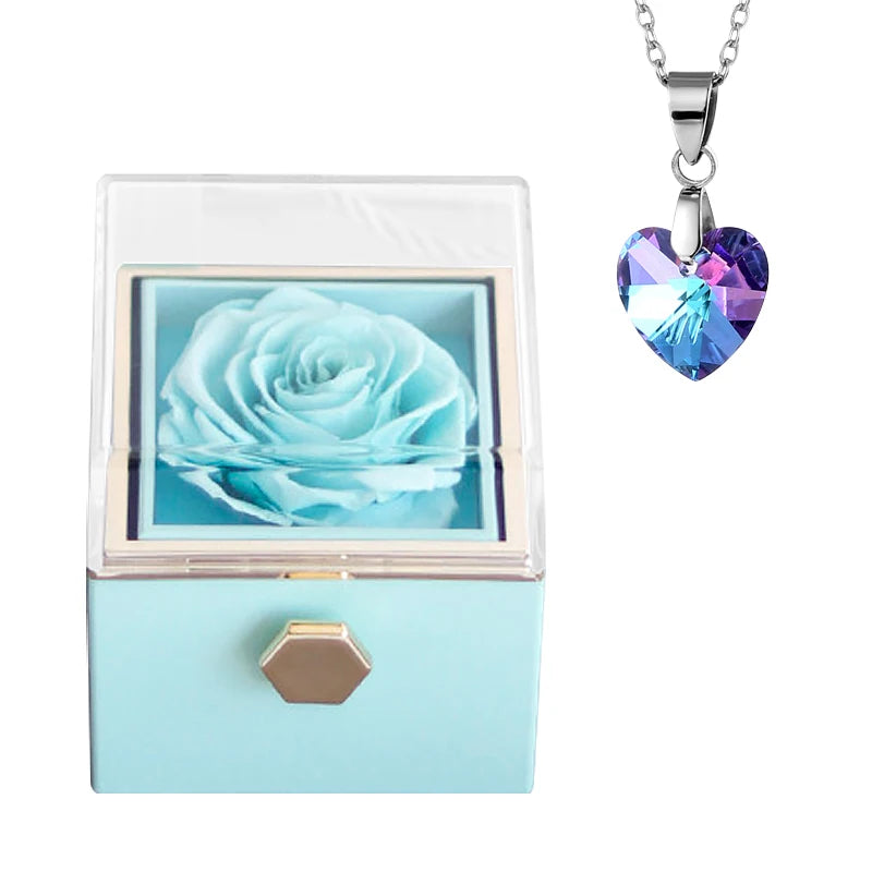 Rotierende Geschenkbox mit ewiger Rose