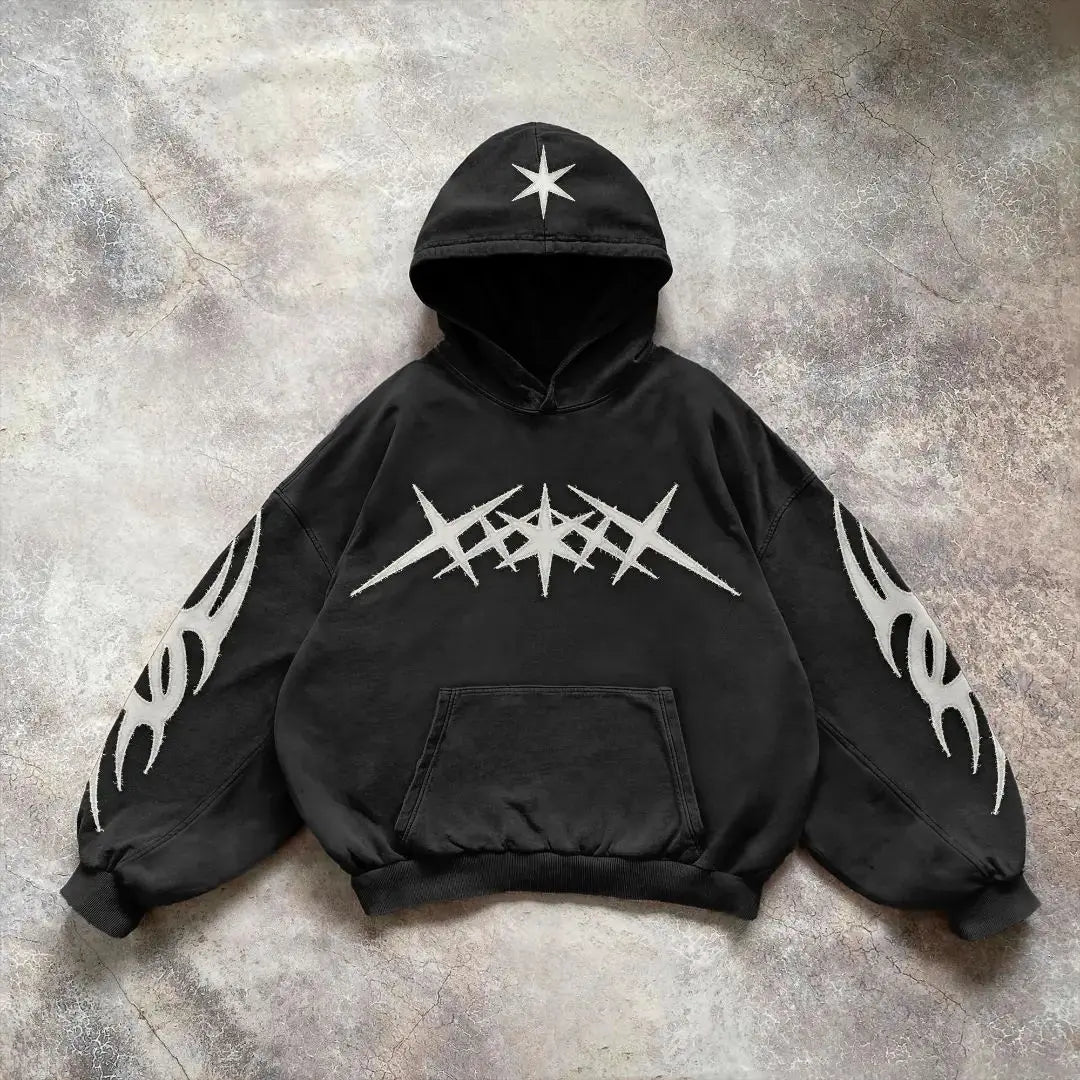 Retro Black Star Hoodie