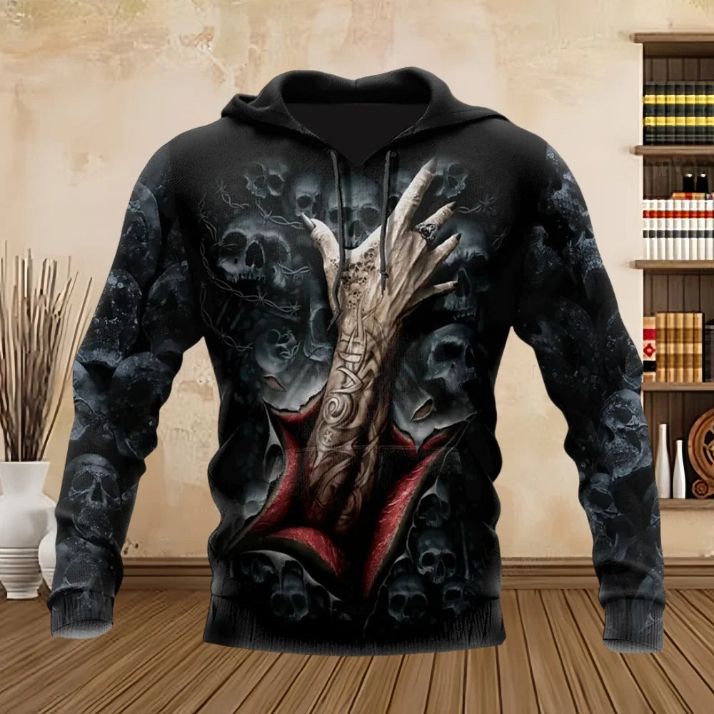 Punk Totenkopf Hoodie
