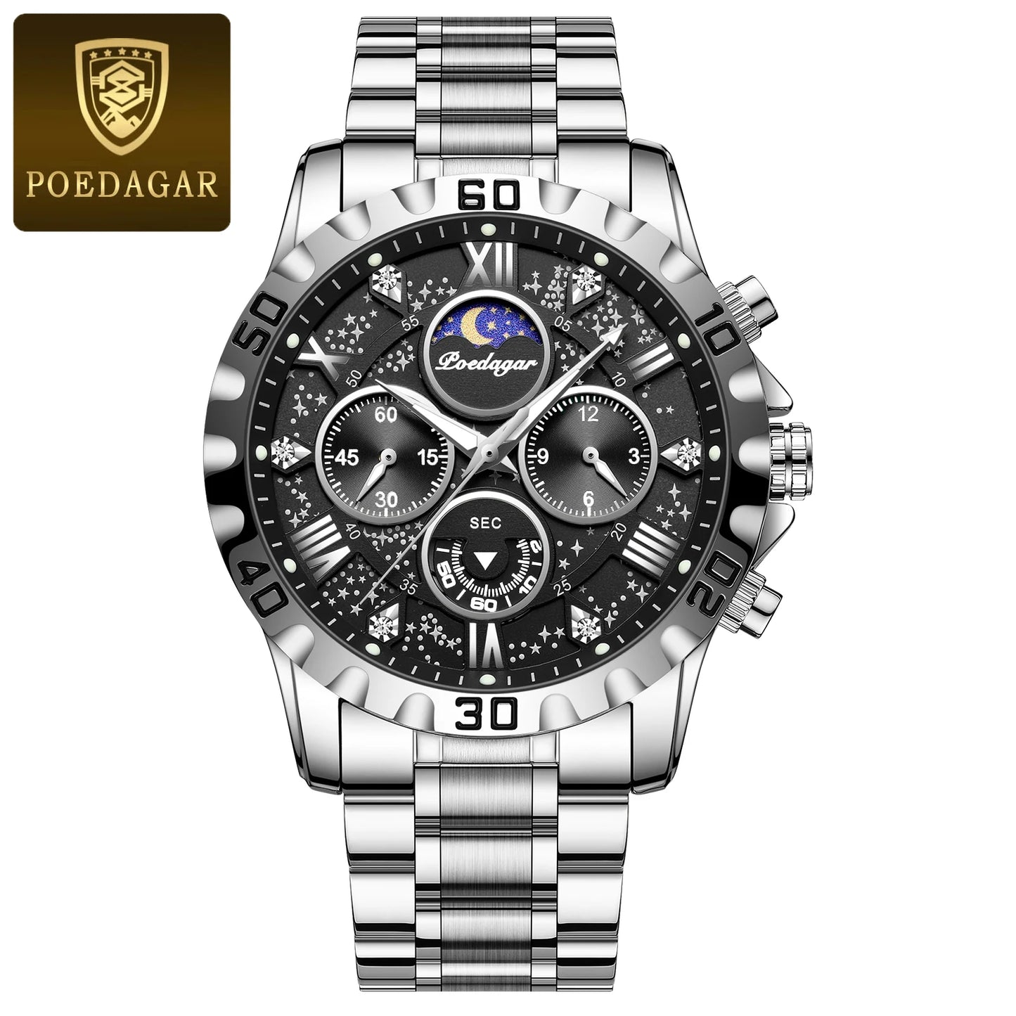 Hochwertige Militär Herrenuhr Chronograph Wasserdicht