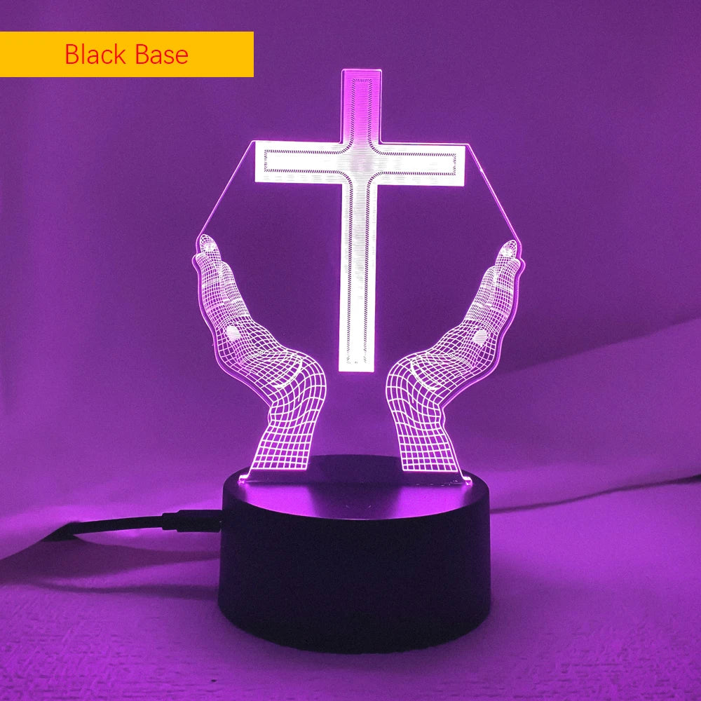 Jesuskreuz 3D-LED-Nachtlicht