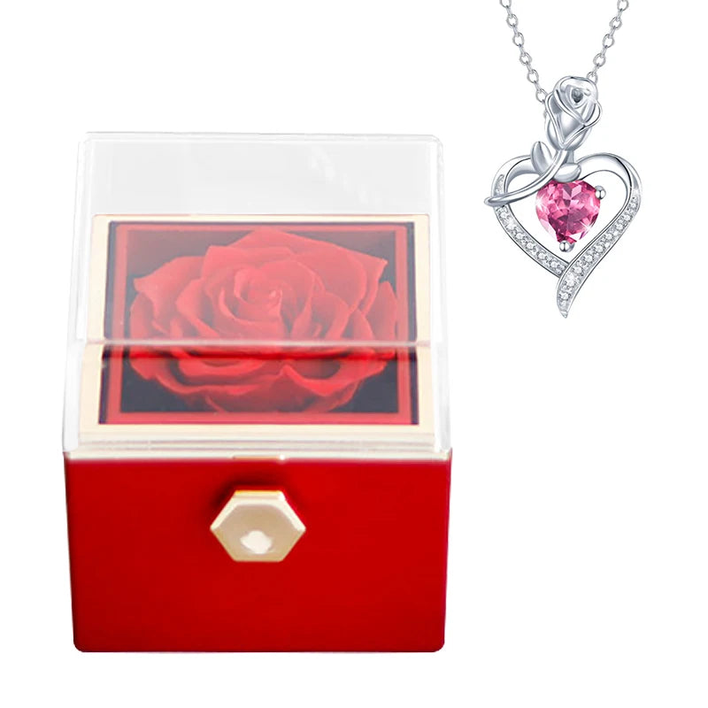 Rotierende Geschenkbox mit ewiger Rose
