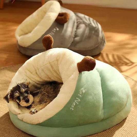 Warmes Hundehüttenbett für kleine Hunde