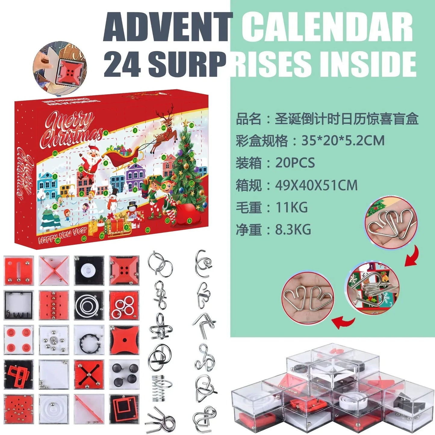 Advents Kalender mit Geschenken für Kinder