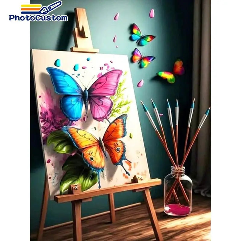 DIY Malen nach Zahlen Schmetterling