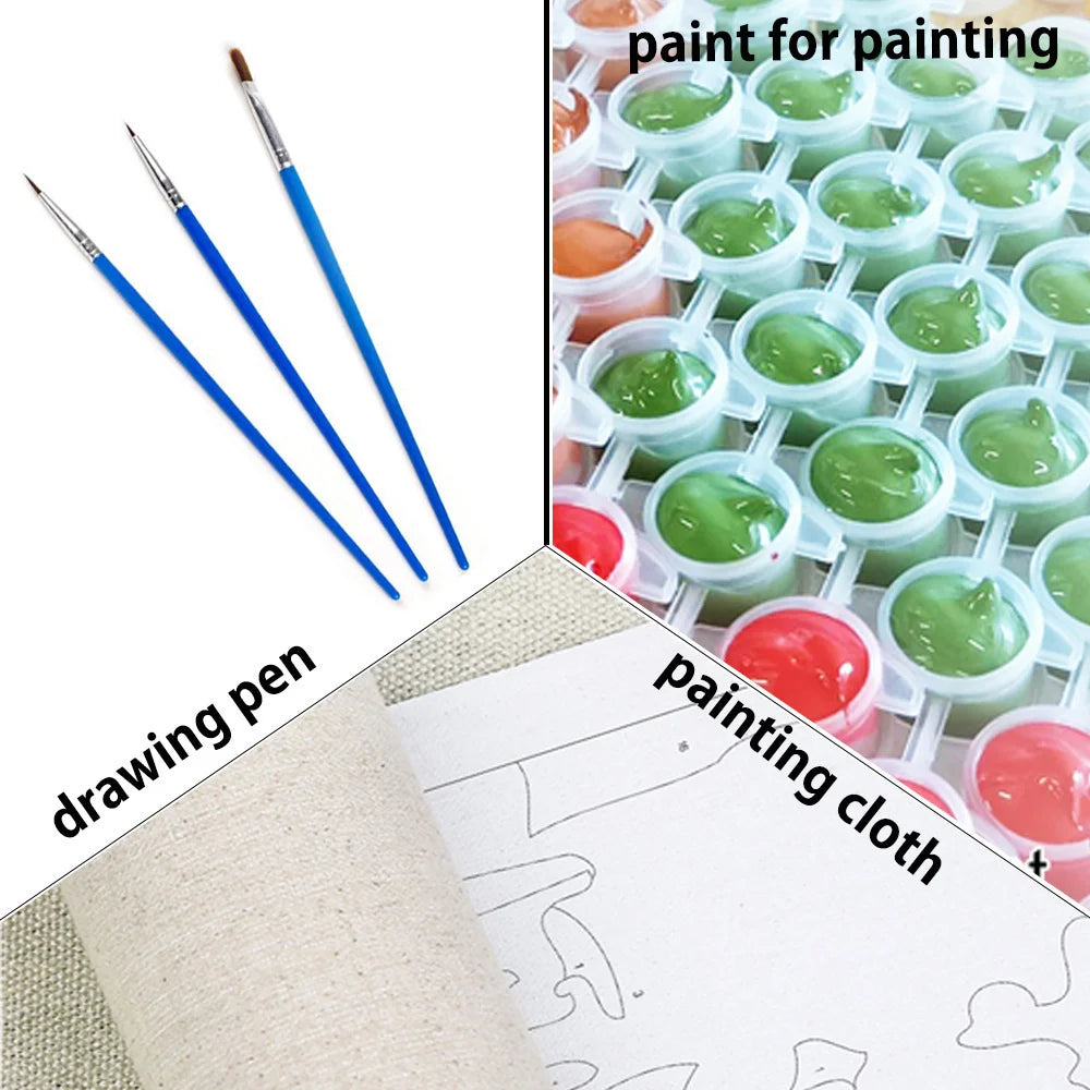 DIY Malen nach Zahlen Frau