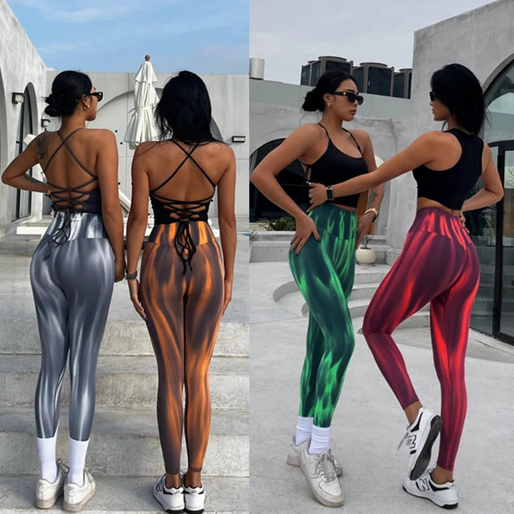 Nahtlose Push-Up-Sport-Leggings