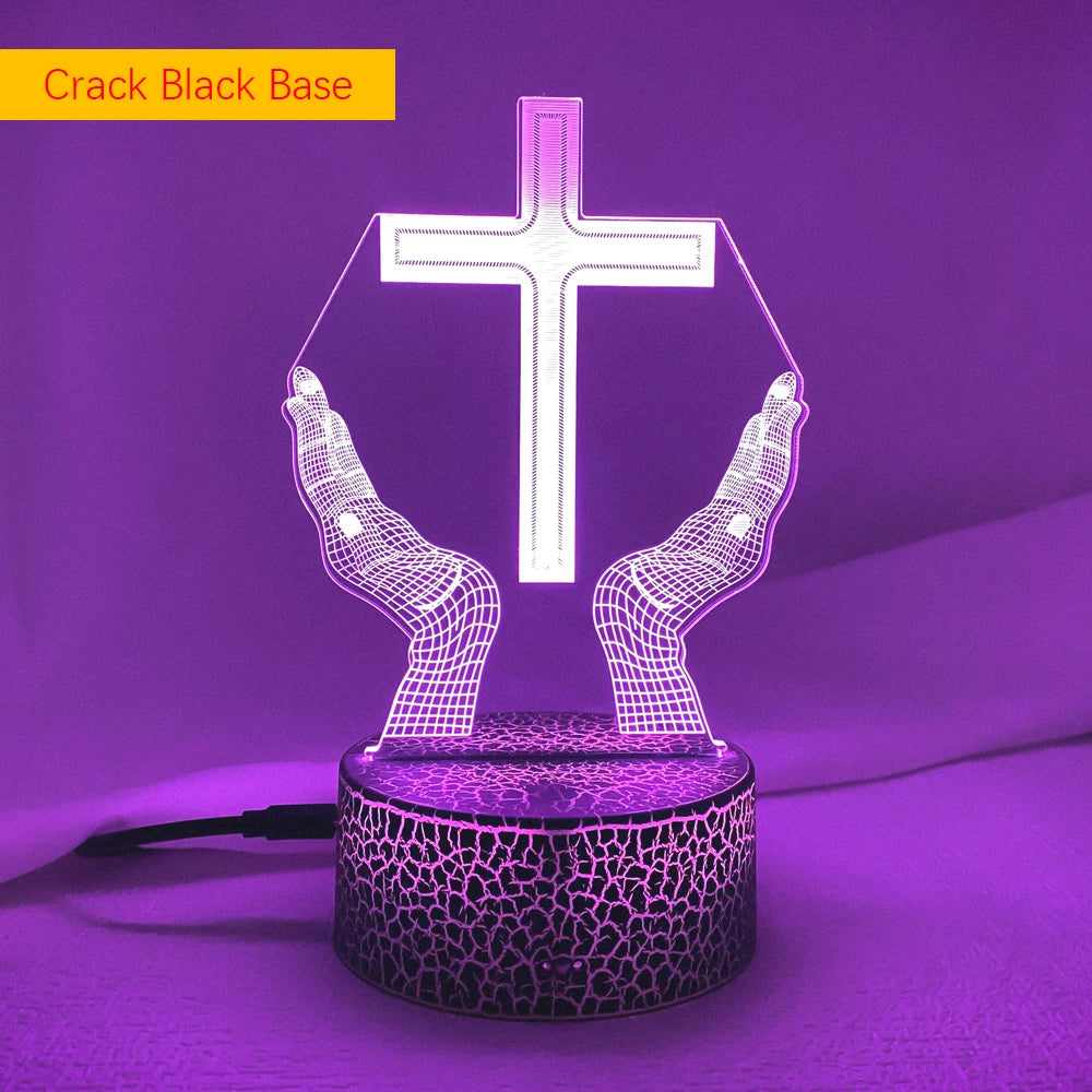 Jesuskreuz 3D-LED-Nachtlicht