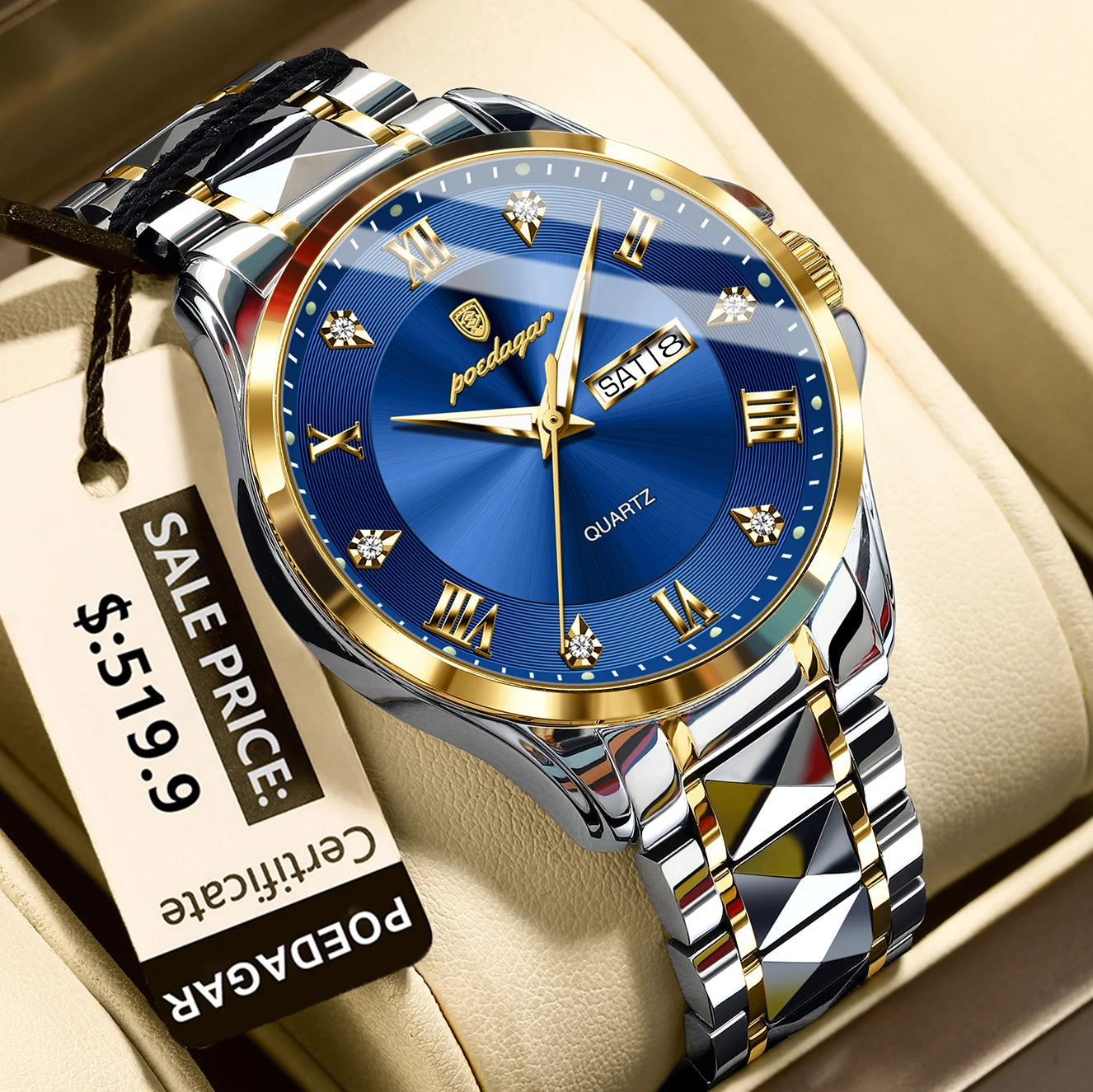 Armbanduhr Edelstahl Quarz Herren