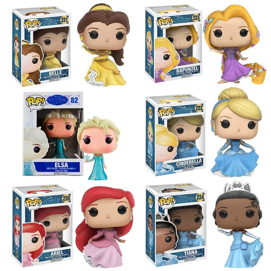 Funko POP Princess Belle Cinderella Ariel Rapunzel Tiana