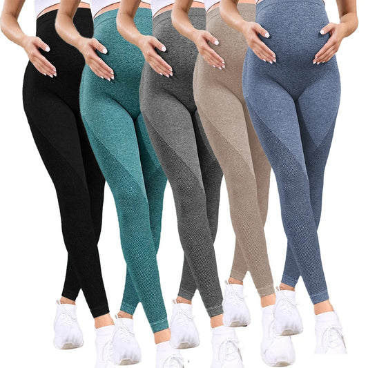 Umstandsleggings über dem Bauch