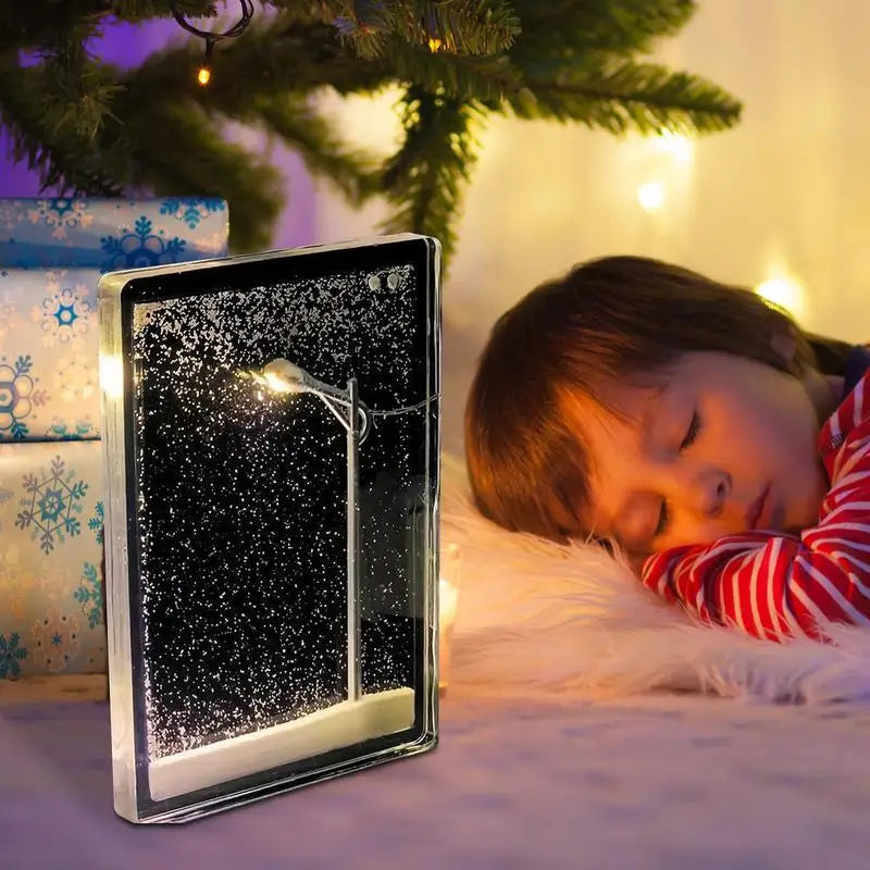 Winter, Schneeszene, Nachtlicht,