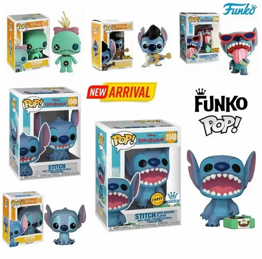 FUNKO POP Disney Stitch with Record Player 1048# Summer Stitch 636 Scrump 126# Elvis Stitch 127# Stitch 1045#
