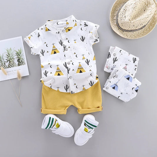 Babykleidung Pyramid Sommer Kurzarm-Shirt-Set