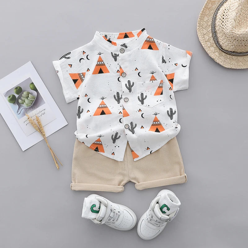 Babykleidung Pyramid Sommer Kurzarm-Shirt-Set